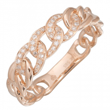 Load image into Gallery viewer, 14K Gold Diamond Cuban Link Ring
