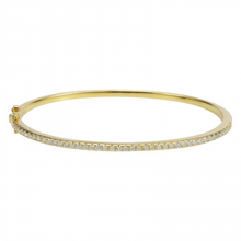 Load image into Gallery viewer, 14K Gold and Full Cut Diamond Bangle
