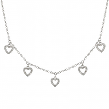 Load image into Gallery viewer, 14K Gold Diamond Open Heart Necklace
