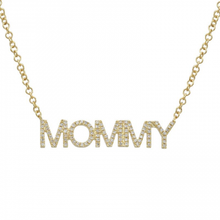 Load image into Gallery viewer, 14K Gold Mommy Diamond Necklace
