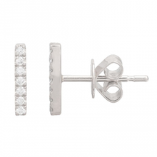 Load image into Gallery viewer, 14K Gold Bar Diamond Earrings
