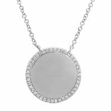 Load image into Gallery viewer, 14K Gold Diamond Medium Circle Necklace
