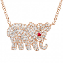 Load image into Gallery viewer, 14K Gold Elephant Diamond Necklace
