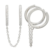 Load image into Gallery viewer, 14K Yellow Gold Diamond Double Two Hole Huggie Earrings (Sold As Single)
