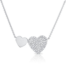 Load image into Gallery viewer, 14K Gold Diamond Double Heart Necklace
