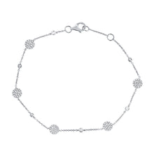 Load image into Gallery viewer, 14K Gold Diamond Alternating Pave and Bezel Bracelet
