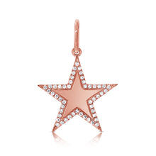 Load image into Gallery viewer, 14K Gold Star and Diamond Charm
