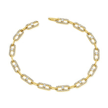 Load image into Gallery viewer, 14K Gold Diamond Chain Link Bracelet
