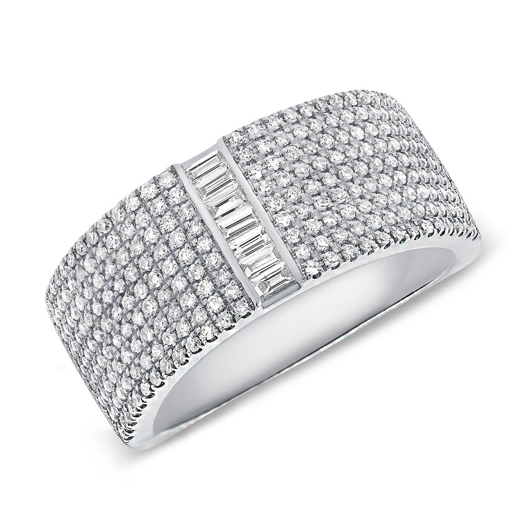 14K Gold Diamond and Baguette Ring