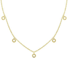 Load image into Gallery viewer, 14k Gold Diamond Open Circle Necklace
