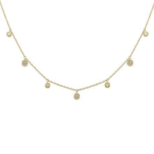 Load image into Gallery viewer, 14K Gold Diamond Bezel and Charm Necklace
