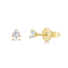Load image into Gallery viewer, 14K Gold Diamond Stud (Second Hole/Sold as a Single Only)
