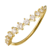 Load image into Gallery viewer, 14k Gold Wavy Diamond Ring
