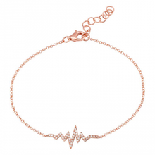Load image into Gallery viewer, 14K Gold Heartbeat Diamond Bracelet
