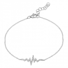 Load image into Gallery viewer, 14K Gold Heartbeat Diamond Bracelet
