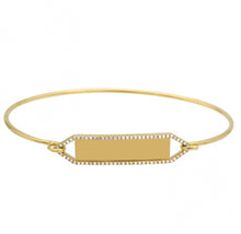 Load image into Gallery viewer, 14K Gold Diamond Personalized ID Bangle

