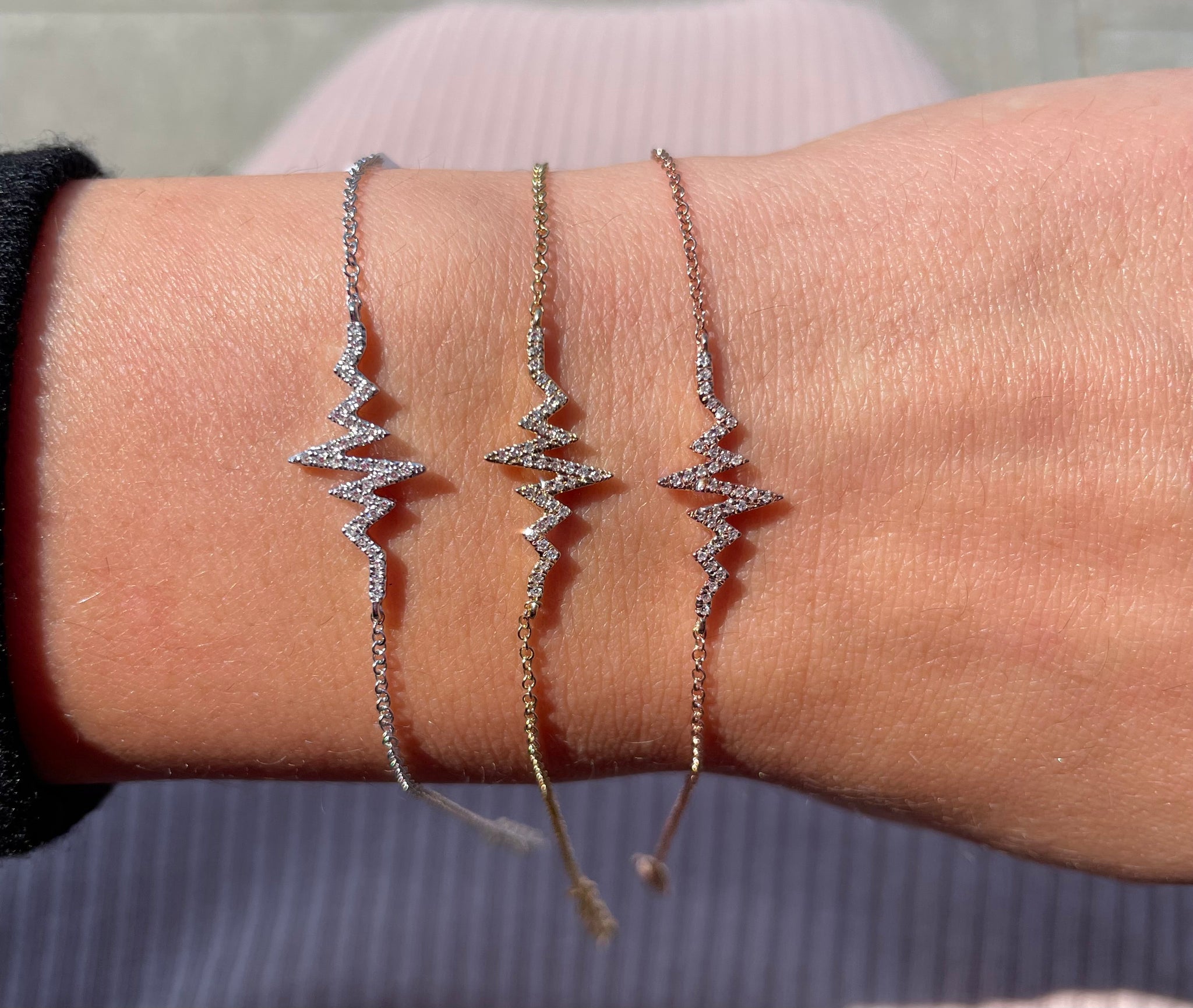 Diamond heartbeat hotsell bracelet