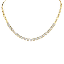 Load image into Gallery viewer, 14K Gold Square Diamonds Necklace
