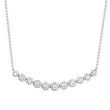 Load image into Gallery viewer, 14K Gold Diamond Curved Bar Necklace
