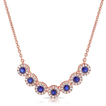 Load image into Gallery viewer, 14K Gold Sapphire and Diamond Necklace
