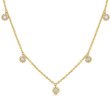 Load image into Gallery viewer, 14K Gold Diamond Pave and Bezel Necklace

