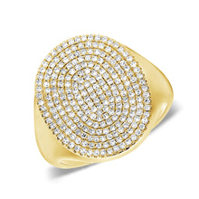 Load image into Gallery viewer, 14K Gold Diamond Large Circle Ring
