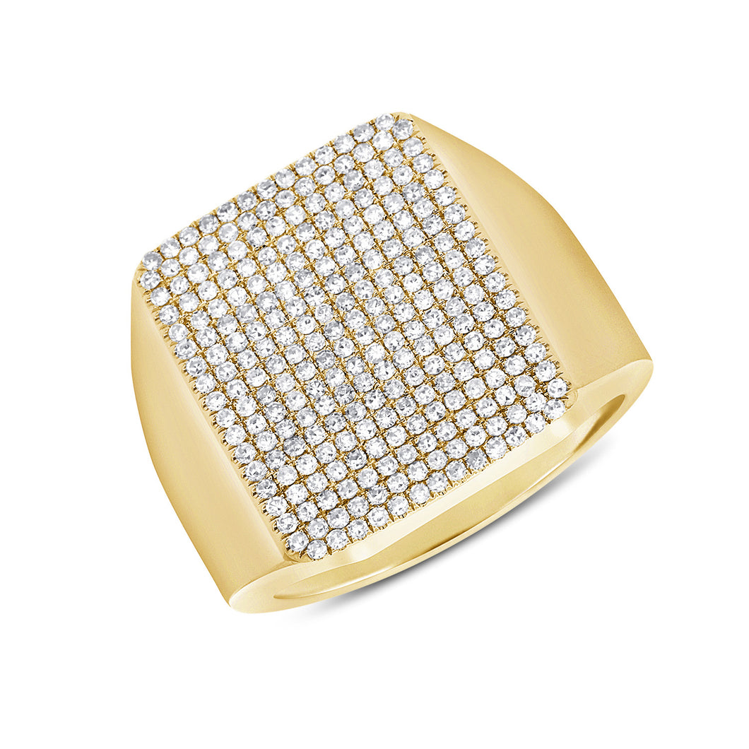 14K Gold Square Diamond Ring