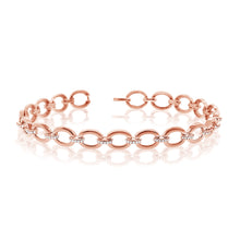Load image into Gallery viewer, 14K Gold Diamond Chain Link Bracelet
