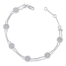 Load image into Gallery viewer, 14K Gold Diamond Multi Disk Bracelet
