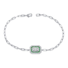 Load image into Gallery viewer, 14K Gold Diamond Emerald Bracelet
