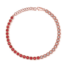 Load image into Gallery viewer, 14K Gold Diamond and Ruby Bracelet
