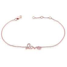 Load image into Gallery viewer, 14K Gold Diamond Script Love Bracelet
