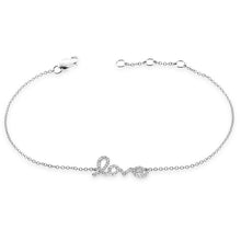 Load image into Gallery viewer, 14K Gold Diamond Script Love Bracelet
