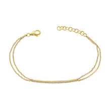 Load image into Gallery viewer, 14K Gold Diamond Bar Bracelet

