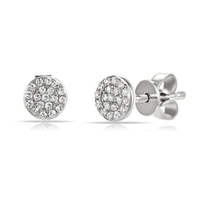Load image into Gallery viewer, 14K Gold Mini Diamond Circle Earrings

