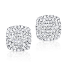 Load image into Gallery viewer, 14K Gold Square Medium Diamond Studs
