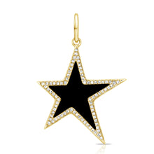 Load image into Gallery viewer, 14K Gold Black Onyx Star Charm
