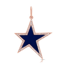 Load image into Gallery viewer, 14K Gold Blue Lapis Star Charm
