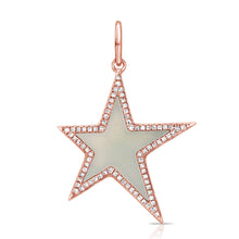Load image into Gallery viewer, 14K Gold Mother of Pearl Star Charm
