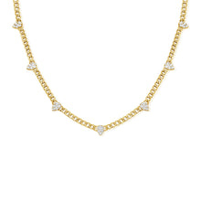 Load image into Gallery viewer, 14K Yellow Gold Cuban Link Diamond Pear Necklace

