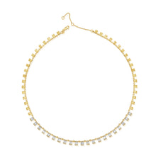 Load image into Gallery viewer, 14K Gold Diamond Baguette Necklace
