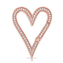 Load image into Gallery viewer, 14K Gold Diamond Heart Charm
