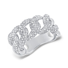 Load image into Gallery viewer, 14K Gold Diamond Cuban Chain Link Ring

