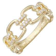 Load image into Gallery viewer, 14K Yellow Gold Diamond Link Ring
