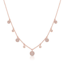 Load image into Gallery viewer, 14K Gold Diamond Alternating Pave and Bezel Necklace
