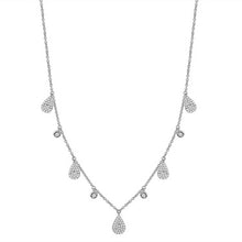 Load image into Gallery viewer, 14K Gold Diamond Bezel and Teardrop Necklace
