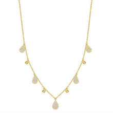 Load image into Gallery viewer, 14K Gold Diamond Bezel and Teardrop Necklace
