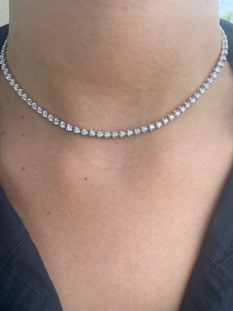 14K Gold 3 Carat Diamond Choker