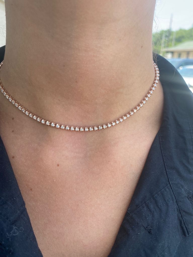 14K Gold 2 Carat Diamond Choker