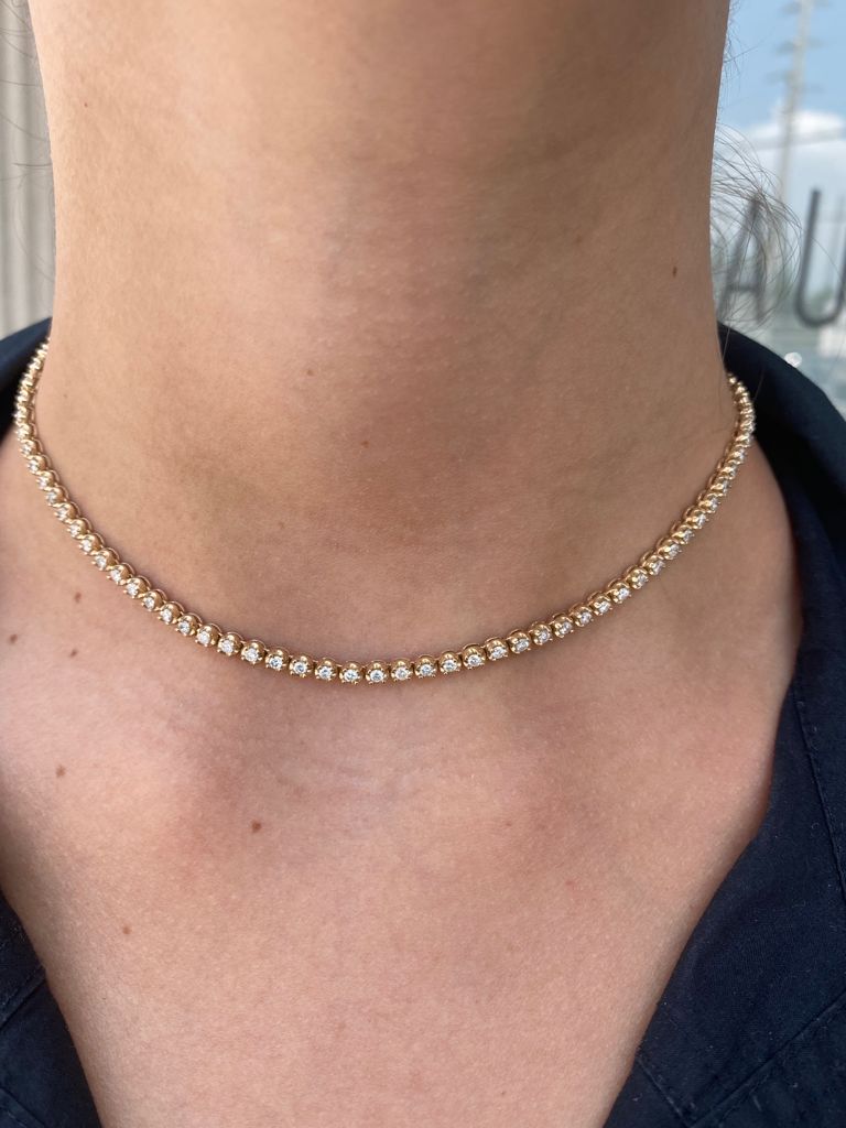 14K Gold Carat Diamond Choker - Main Image